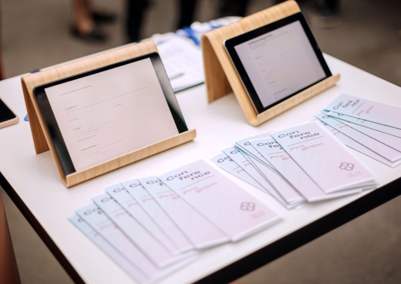 Digital and printed materials displayed